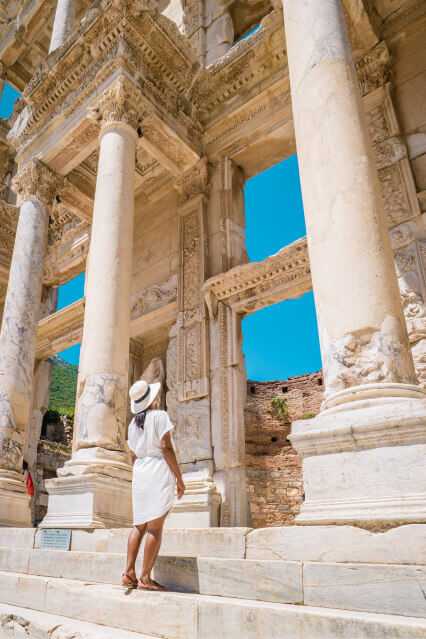 One of our guests enjoying their private Ephesus tour